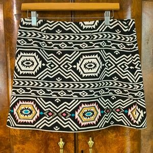 Super cute western print miniskirt